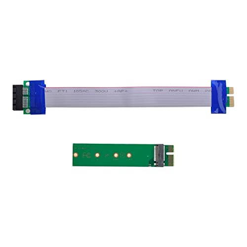 cablecc NGFF M-Key NVME AHCI SSD auf PCI-E 3.0 1x x1 Vertikaler Adapter mit Kabel Stecker auf Buchse Verlängerung von cablecc