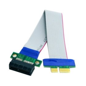 cablecc PCI-E Express 1 x Slot Riser Card Extender Extension Ribbon Flex Relocate Kabel 20 cm von cablecc