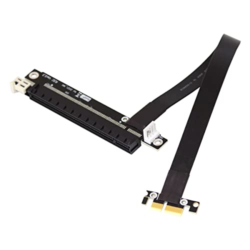 cablecc PCI-E gen3.0 1 x zu 16 x Riser Kabel 30 cm 40 cm 50 cm 60 cm PCI-Express PCI-E X16 Extender rechts abgewinkelt Ellenbogen Design 0.3M von cablecc