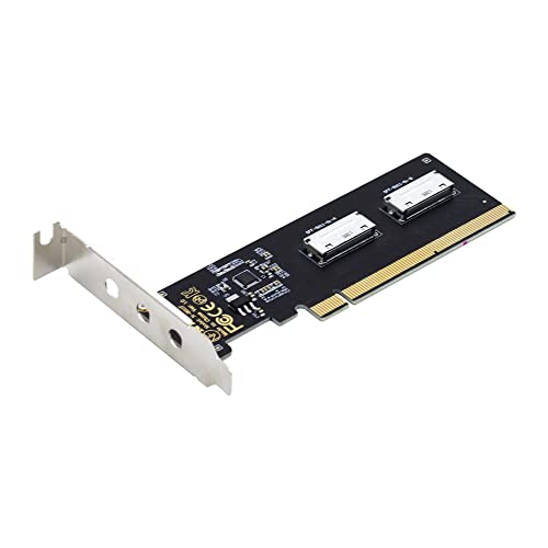 cablecc PCIE PCI-Express 16x auf Dual Oculink SFF-8612 SFF-8611 8X VROC Adapter für Mainboard SSD Grafikkarte von cablecc