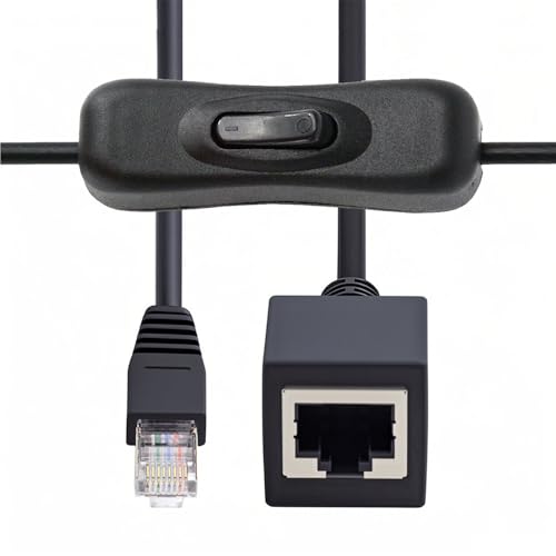 cablecc RJ45 Extension Cable with 304 Singal Switch On/Off CAT6 8P8C STP UTP Male to Female LAN Ethernet Network Patch Cord 60cm cablecc RJ45 Extension Cable with 304 Singal Switch On/Off CAT6 8P8C STP UTP Male to Female LAN Ethernet Network Patch Cord 60cm von cablecc