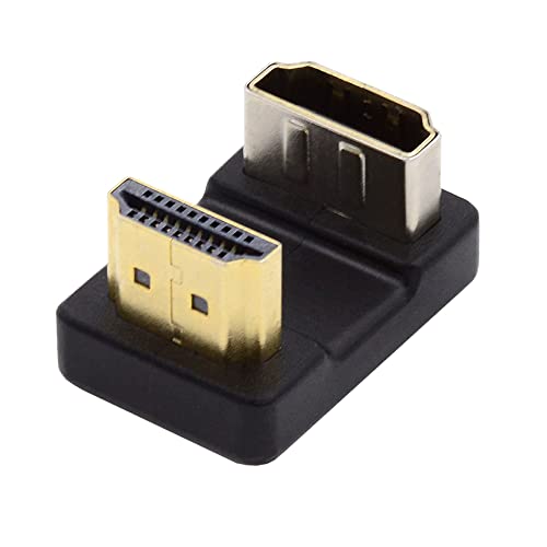 cablecc Typ-A Standard HDMI 1.4 Stecker auf HDMI-Buchse, spart gegenüberliegende U-Form, rückseitige abgewinkelte 360-Grad-Verlängerung, Adapter, Konverter von cablecc