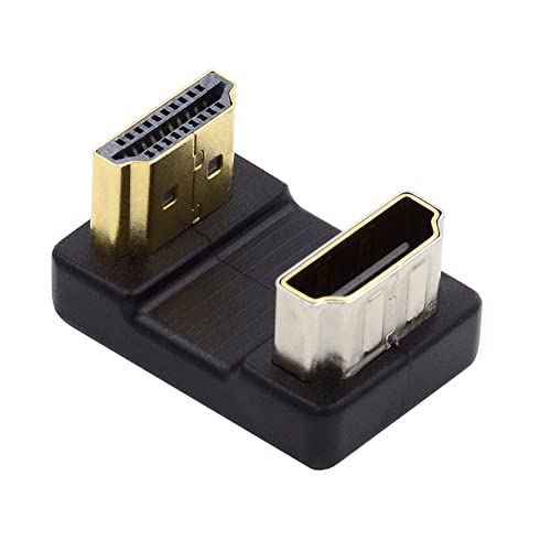 cablecc Typ-A Standard HDMI 1.4 Stecker auf HDMI Buchse Port Savers Down Opposite U Shape Back Angled 360 Degree Extension Adapter Converter von cablecc