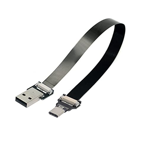cablecc USB 2.0 Typ-A-Stecker auf USB-C-Typ-C-Stecker, flach, flach, FPC-Kabel für FPV & Disk & Telefon, 50 cm von cablecc