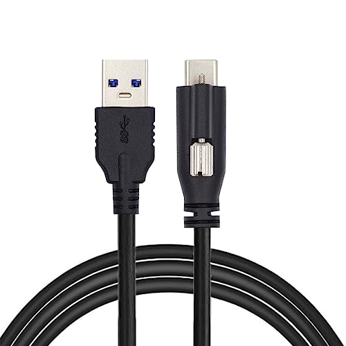 cablecc USB 3.1 Typ-C mit Panel-Montageschraube an Standard-USB3.0-Datenkabel-Verriegelungsanschluss für Kamera 3M von cablecc