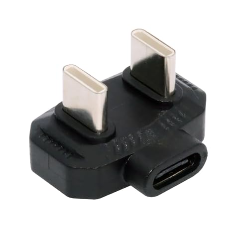 cablecc USB-C Typ-C 480 Mbps OTG-Datenstecker auf Stecker, Adapter mit PD-Stromversorgung gegenüberliegender U-Form, abgewinkelt für Handy-Mikrofon von cablecc