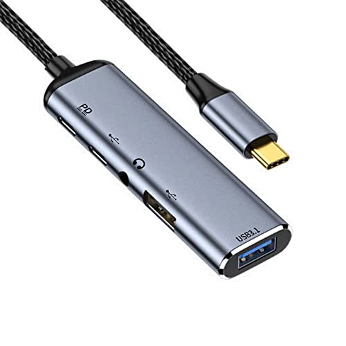 cablecc USB-C Typ-C auf Audio 3.5MM Dual USB 3.0 HUB Konverter Multiport Adapter mit weiblichem 100W PD Power Port cablecc USB-C Typ-C auf Audio 3.5MM Dual USB 3.0 HUB Konverter Multiport Adapter mit weiblichem 100W PD Power Port von cablecc