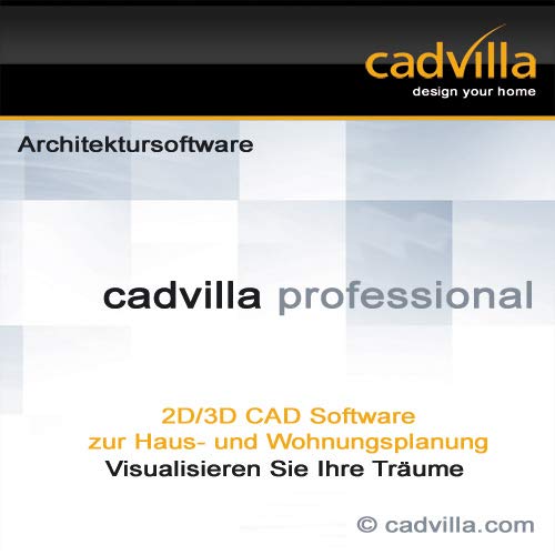 cadvilla professional, Architektur 2D/3D CAD Software / Programm - (Versand als DOWNLOAD-Link) von cadvilla
