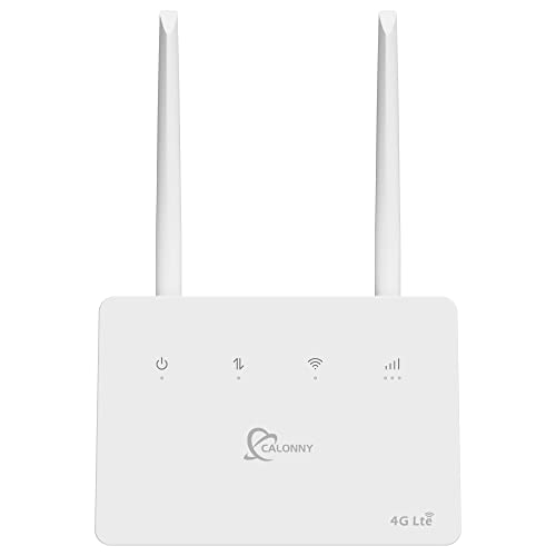 Calonny Router 4G LTE WiFi mit SIM Cat4 300mbit/s Wireless Modem, LAN/WAN -Port, ohne Konfiguration, Alternative für ADSL, Navigieren Sie Nicht EDN APN, bewerben Sie Sich für Shop/Home/Camper von calonny