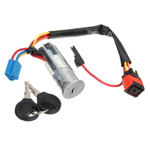 CANTONDZ Zündschalter Zündschloss Zündanlassschalter mit Kabelbaum Kompatibel mit Peugeot 206 406 1998-2010 4162.PO 4162PO von cantondz