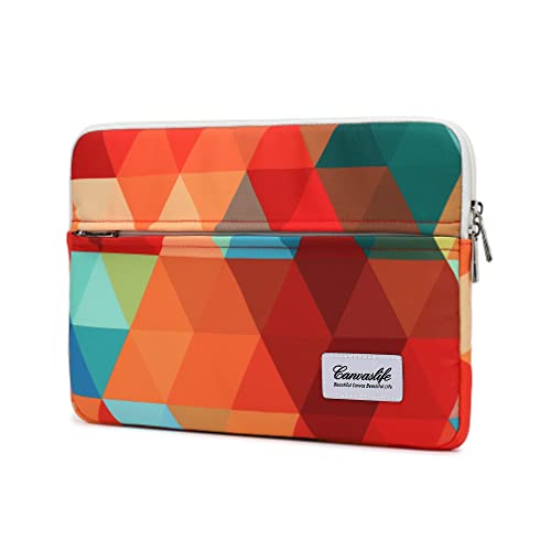 Canvaslife Laptop-Hülle mit Tasche für 13 Zoll (33 cm), Regenbogen-Pfauen-Muster, 13 Zoll (33 cm) von canvaslife