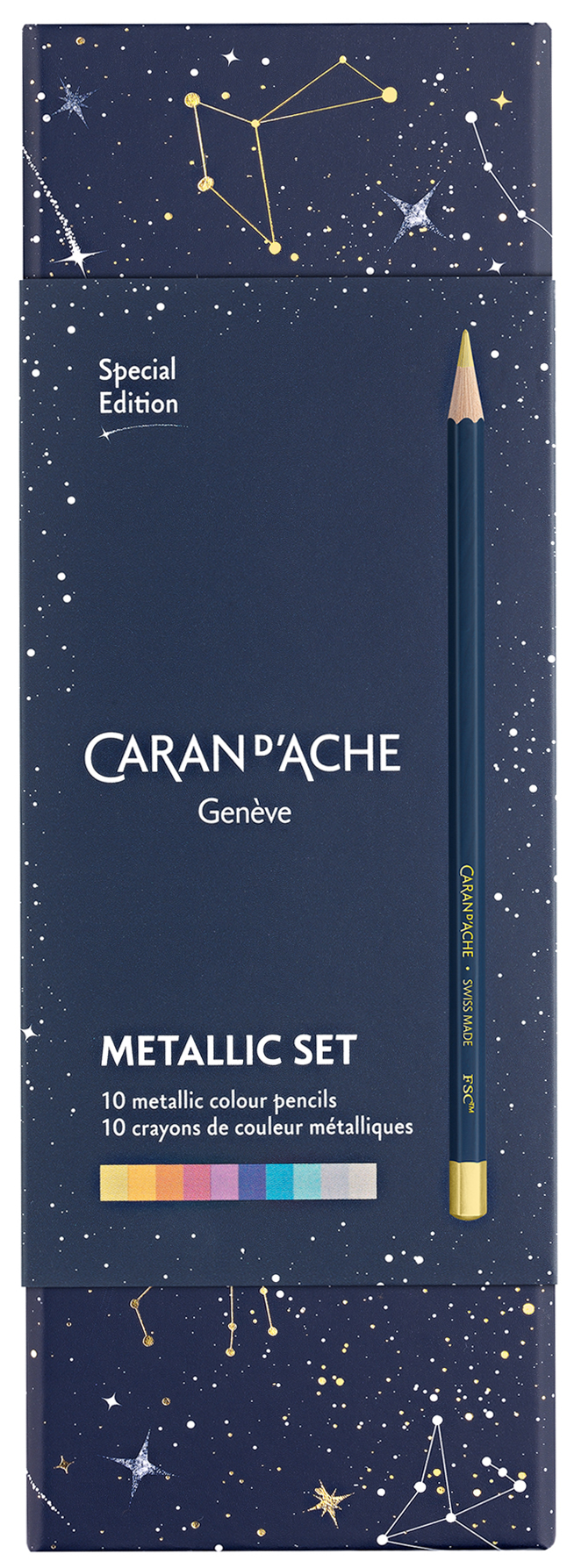 CARAN D, ACHE Buntstifte COSMIC BLUE, 10er Set von caran d, ache