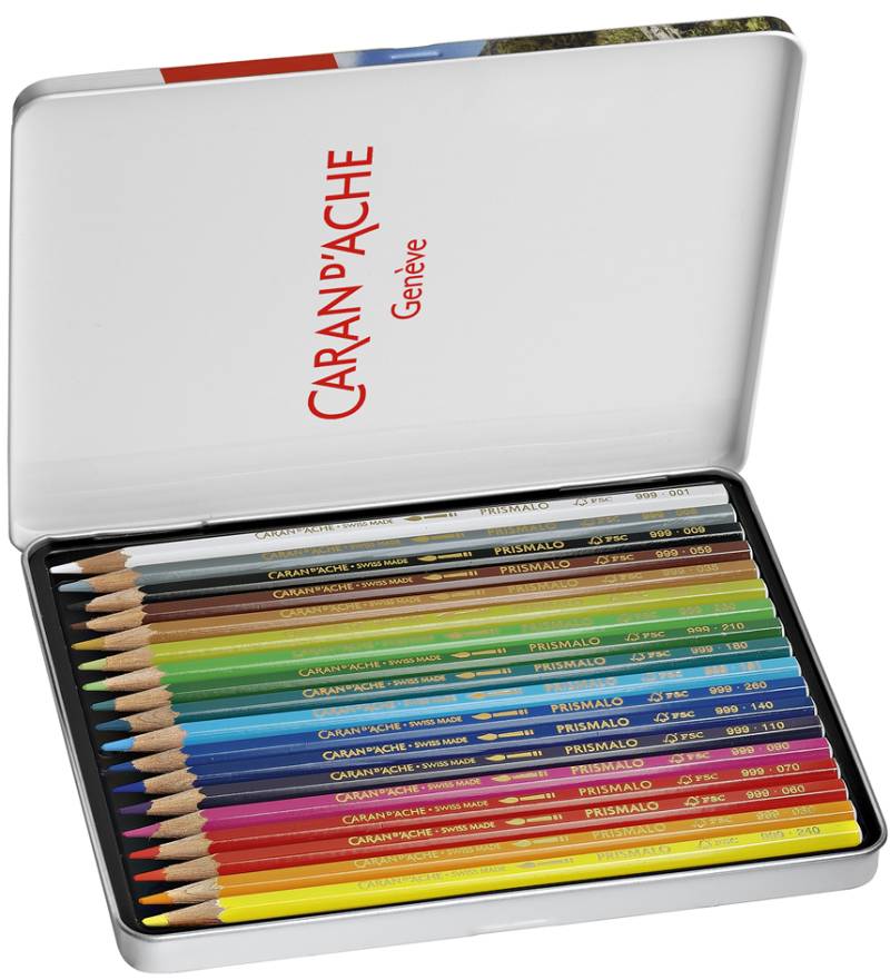 CARAN D, ACHE Buntstifte PRISMALO Aquarelle, 18er Metalletui von caran d, ache