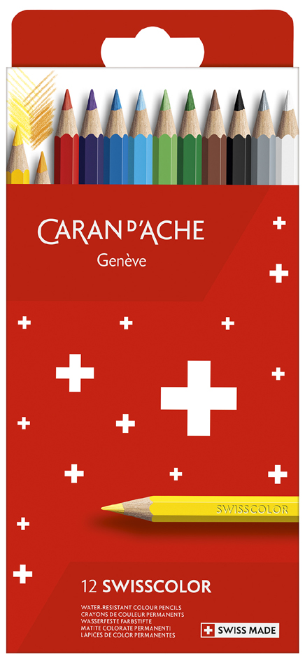 CARAN D, ACHE Buntstifte Swisscolor, 12er Kartonetui von caran d, ache