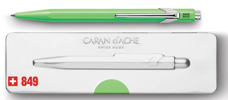 CARAN D, ACHE Druckkugelschreiber 849 POPLINE FLUO, grün von caran d, ache