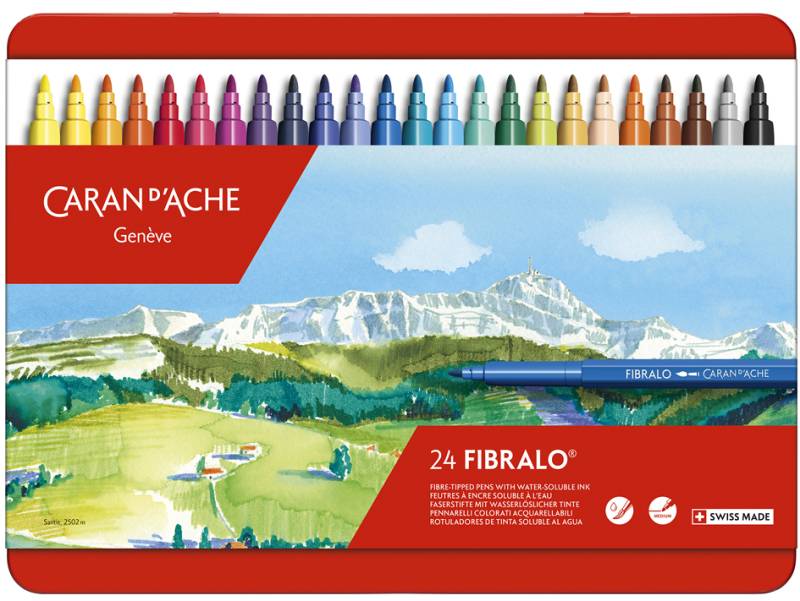 CARAN D, ACHE Fasermaler FIBRALO, 24er Metalletui von caran d, ache