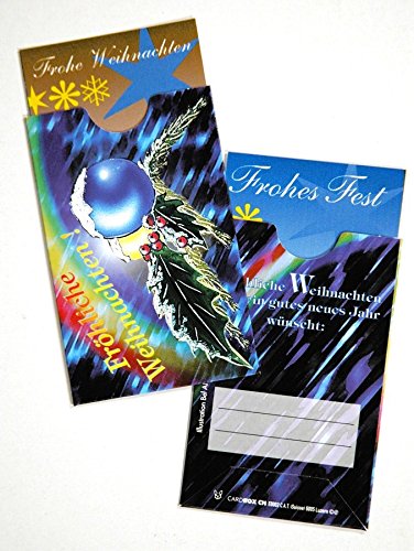 Weihnachts - cardbox Kartenhülle/Verpackung für Geldgeschenke oder Gutscheinkarten | Design: sexy Weihnachtsfrau von cardbox