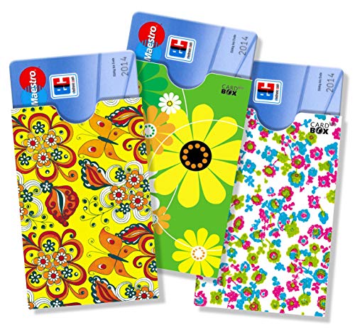 cardbox ✿✿✿ FRÜHLING/SPRING ✿✿✿ set /// Motive: Frühlingsblumen/Blumen /// 3er SET /// Hübsche Hüllen für Geschenkkarten oder ec-Karten von cardbox