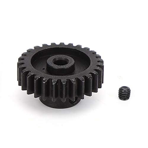 27T Motorritzel, Metallstahl Differhilfe des Hauptgetriebes Stahlstahl mit Schraube für Wltoys 1/14 144001 RC Modellauto -Upgrade Ersatzteile (Schwarz A959-B-15BL) von cardyven