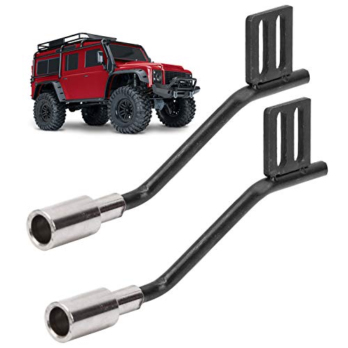 2pcs Metall RC -Autoabgase, 1/10 RC Car Entlüftungsrohrskala Crawler -Simulationsdekoration Zubehör für scx10 T R x4 von cardyven