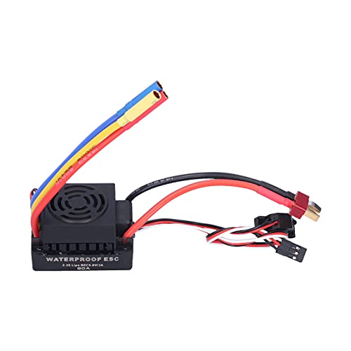 60A RC bürstenloser ESC, elektronischer Geschwindigkeit Controller ESC Elektrische Geschwindigkeit Controller Wasserfester ESC -bürstenloser Motor für 1/10 von cardyven