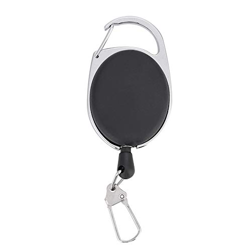 Heavy Duty Retractable Keychain,ABS Multitool Ca rabiner Badge Holder, Anti Theft Keychain Cl ip ID Holder Anti Lost Badge Reel ID Holder Key R ing, 9.5 * 3.5 Cm / 3.7 * 1.4 In von cardyven
