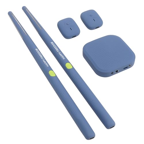 Virtual Drum Kit, tragbarer elektronischer Drum Set Virtual Reality Drum Set Virtual Air Drum Set für Anfänger Kinder Erwachsene (Blau) von cardyven