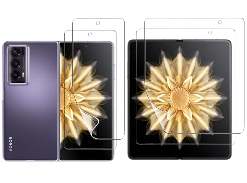 carinacoco Displayschutzfolie für Honor Magic V2/Magic V3, weiche TPU, vollständige Abdeckung, HD, klar, kratzfest, keine Blasen, selbstheilend, mit Montagewerkzeug, 2 Stück von carinacoco