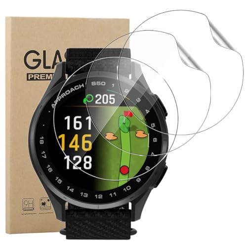 carinacoco 3 Pack Displayschutzfolie für Garmin Approach S50/Approach S44, HD Klar Flexibel Weich TPU Displayschutzfolie, Anti-Kratzen, Blasenfrei, Selbstheilende Elastische Haut Schutzfolie carinacoco 3 Pack Displayschutzfolie für Garmin Approach S50/Approach S44, HD Klar Flexibel Weich TPU Displayschutzfolie, Anti-Kratzen, Blasenfrei, Selbstheilende Elastische Haut Schutzfolie von carinacoco