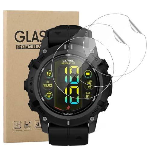 carinacoco 3 Pack Displayschutzfolie für Garmin Descent G2, HD Klar Flexibel Weich TPU Displayschutzfolie, Anti-Kratzen, Blasenfrei, Anti-Fingerabdruck, Selbstheilend, Elastische Haut Schutzfolie carinacoco 3 Pack Displayschutzfolie für Garmin Descent G2, HD Klar Flexibel Weich TPU Displayschutzfolie, Anti-Kratzen, Blasenfrei, Anti-Fingerabdruck, Selbstheilend, Elastische Haut Schutzfolie von carinacoco