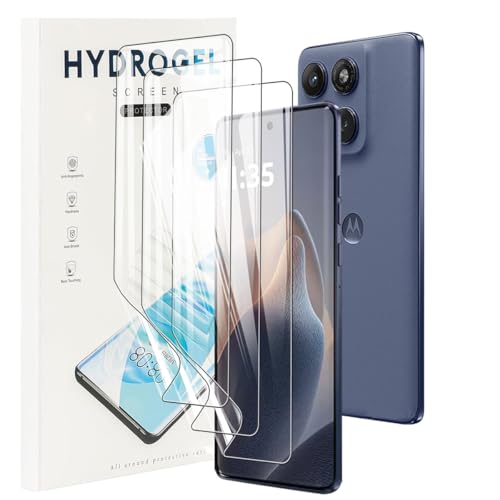 carinacoco 3 Pack Elastische Haut Schutzfolie für Motorola Edge 60 Fusion, Weiche TPU Vollständige Abdeckung HD Klar Anti-Kratzer Keine Blasen Selbstheilende Displayschutzfolie mit Installation von carinacoco