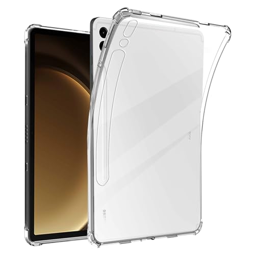 carinacoco Clear Case for Samsung Galaxy Tab S9 FE Plus 12.4 inch, Ultra Transparent Soft TPU Protective Cover, Lightweight Flexible Silicone Shockproof Rugged Back Cover for Galaxy Tab S9 FE Plus von carinacoco