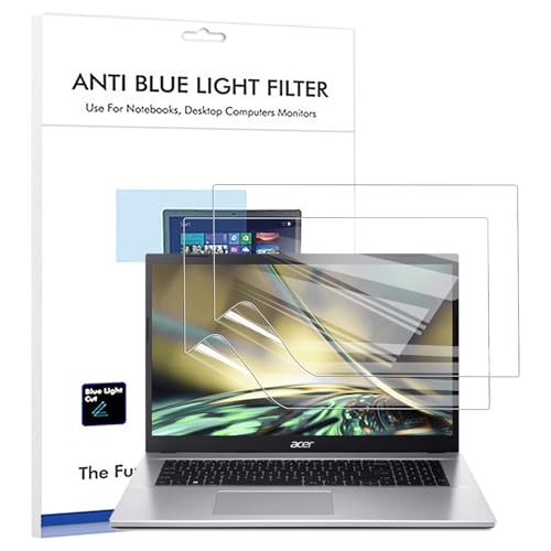carinacoco Displayschutzfolie für Acer Aspire 3 15,6 Zoll (39,6 cm), ultradünn, weich, robust, HD, klar, Premium, bruchsicher, kratzfest, keine Blasen, berührungsempfindliche PET-Folie, 2 Stück von carinacoco
