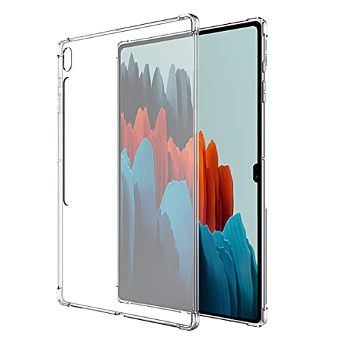 carinacoco Hülle für Samsung Galaxy Tab S8 Ultra 14.6 Zoll 2022, Ultra Transparent Weich TPU Schutzhülle Leicht Flexibel Silikon Gel Stoßfest Rugged Back Case für Galaxy Tab S8 Ultra von carinacoco