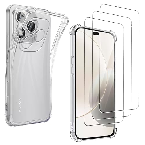 carinacoco Klare Hülle für Honor 400 Lite mit 3 Panzerglas Displayschutzfolie, Ultra Slim Fit Weiche TPU Eckstoßstange Airbag Fallschutz Stoßfest Anti-Kratzer Crystal Phone Cover Transparent carinacoco Klare Hülle für Honor 400 Lite mit 3 Panzerglas Displayschutzfolie, Ultra Slim Fit Weiche TPU Eckstoßstange Airbag Fallschutz Stoßfest Anti-Kratzer Crystal Phone Cover Transparent von carinacoco