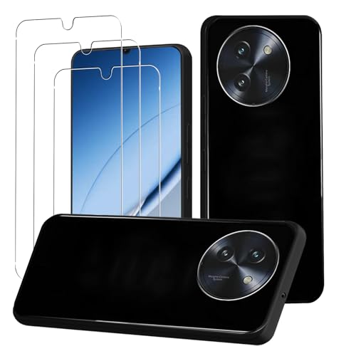 carinacoco Schutzhülle für DOOGEE Note 59 mit 3 Displayschutzfolien aus gehärtetem Glas, weiche Haptik, TPU, ultradünn, stoßfest, kratzfest, robuste Handyhülle, Schwarz carinacoco Schutzhülle für DOOGEE Note 59 mit 3 Displayschutzfolien aus gehärtetem Glas, weiche Haptik, TPU, ultradünn, stoßfest, kratzfest, robuste Handyhülle, Schwarz von carinacoco