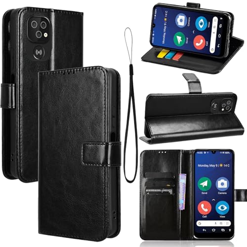 carinacoco Schutzhülle für Doro 8200 4G, Premium Flip Folio Wallet + Inner Slim TPU Case, mit [Kartenfächern] und [Standfunktion], RFID-Blockierung, Magnetverschluss, stoßfeste Abdeckung für Doro 8200 von carinacoco