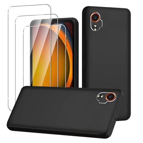 carinacoco Schutzhülle für Galaxy XCover 7 Pro, mit 3 Displayschutzfolien aus gehärtetem Glas, ultradünn, stoßfest, kratzfest, robust, weich, TPU, matt, Schwarz carinacoco Schutzhülle für Galaxy XCover 7 Pro, mit 3 Displayschutzfolien aus gehärtetem Glas, ultradünn, stoßfest, kratzfest, robust, weich, TPU, matt, Schwarz von carinacoco