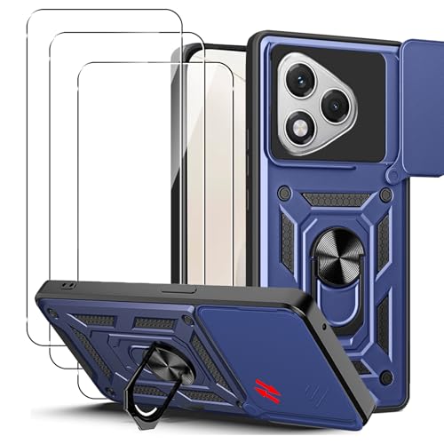 carinacoco Schutzhülle für Honor 400 Lite mit 3 Displayschutzfolien aus gehärtetem Glas, mit Schiebe-Kamera-Abdeckung und Fingerring-Ständer, weiches TPU + hartes Polycarbonat, kratzfest, stoßfest carinacoco Schutzhülle für Honor 400 Lite mit 3 Displayschutzfolien aus gehärtetem Glas, mit Schiebe-Kamera-Abdeckung und Fingerring-Ständer, weiches TPU + hartes Polycarbonat, kratzfest, stoßfest von carinacoco
