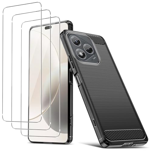 carinacoco Schutzhülle für Honor 400 Lite mit 3 Displayschutzfolien aus gehärtetem Glas, weiche TPU-Karbonfaser-Textur, stoßfest, stoßfest, stoßfest, stoßfest, stoßfest, stoßfest, ultradünn, kratzfest carinacoco Schutzhülle für Honor 400 Lite mit 3 Displayschutzfolien aus gehärtetem Glas, weiche TPU-Karbonfaser-Textur, stoßfest, stoßfest, stoßfest, stoßfest, stoßfest, stoßfest, ultradünn, kratzfest von carinacoco