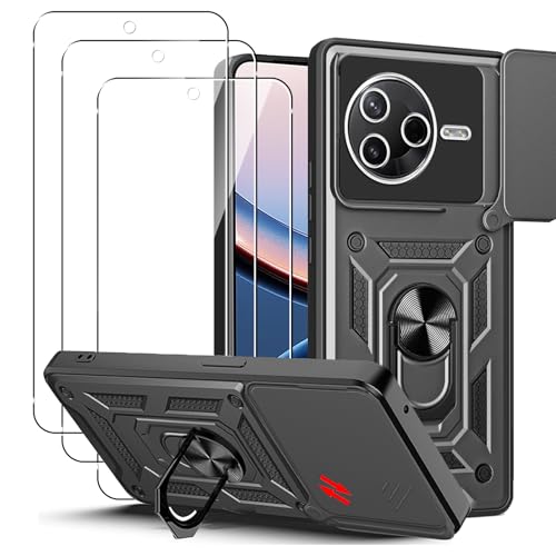 carinacoco Schutzhülle für Xiaomi POCO F7 Ultra mit 3 Displayschutzfolien aus gehärtetem Glas, mit Schiebe-Kamera-Abdeckung und Fingerring-Ständer, weiches TPU + hartes Polycarbonat, kratzfest carinacoco Schutzhülle für Xiaomi POCO F7 Ultra mit 3 Displayschutzfolien aus gehärtetem Glas, mit Schiebe-Kamera-Abdeckung und Fingerring-Ständer, weiches TPU + hartes Polycarbonat, kratzfest von carinacoco