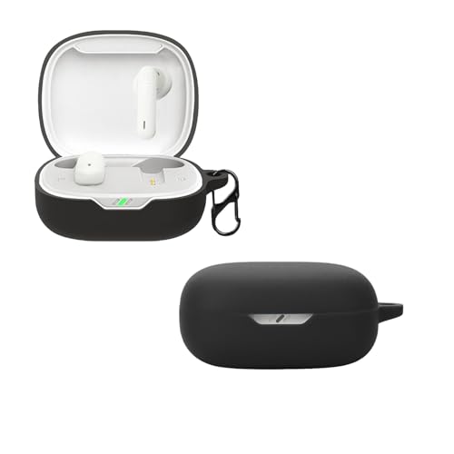 carinacoco Silikonhülle für JBL Wave Flex 2 mit Karabiner, weich und flexibel, ultradünne stoßfeste Abdeckung, Slim-Fit-Anti-Fall-Kopfhörer-Hülle für JBL Wave Flex 2, Schwarz carinacoco Silikonhülle für JBL Wave Flex 2 mit Karabiner, weich und flexibel, ultradünne stoßfeste Abdeckung, Slim-Fit-Anti-Fall-Kopfhörer-Hülle für JBL Wave Flex 2, Schwarz von carinacoco