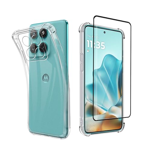 carinacoco Transparente Schutzhülle für Motorola Edge 60 Fusion, mit 1 Packung 3D-Displayschutzfolie, ultradünne Passform, weiche TPU-Eckstoßstange, Airbag-Fallschutz, stoßfest, kratzfest carinacoco Transparente Schutzhülle für Motorola Edge 60 Fusion, mit 1 Packung 3D-Displayschutzfolie, ultradünne Passform, weiche TPU-Eckstoßstange, Airbag-Fallschutz, stoßfest, kratzfest von carinacoco
