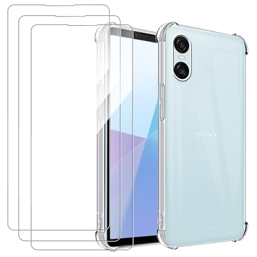 carinacoco Transparente Schutzhülle für Sony Xperia 10 VI mit 3 Displayschutzfolien aus gehärtetem Glas, Ultra Slim Fit, weiche TPU-Eckstoßstange, Airbag-Fallschutz, stoßfest, kratzfest, kristallklare carinacoco Transparente Schutzhülle für Sony Xperia 10 VI mit 3 Displayschutzfolien aus gehärtetem Glas, Ultra Slim Fit, weiche TPU-Eckstoßstange, Airbag-Fallschutz, stoßfest, kratzfest, kristallklare von carinacoco