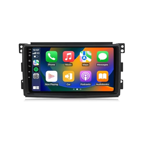 Für Benz Smart 2006-2009 Android Autoradio Zoll HD Touchscreen Mit Carplay Android Auto Unterstützt Hi-Fi DVR FM AM Bluetooth 5.0 DSP RDS Link Spiegeln DAB GPS Navigation SWC Rückfahrkamera(8Core+8G+1 von carmacarguo
