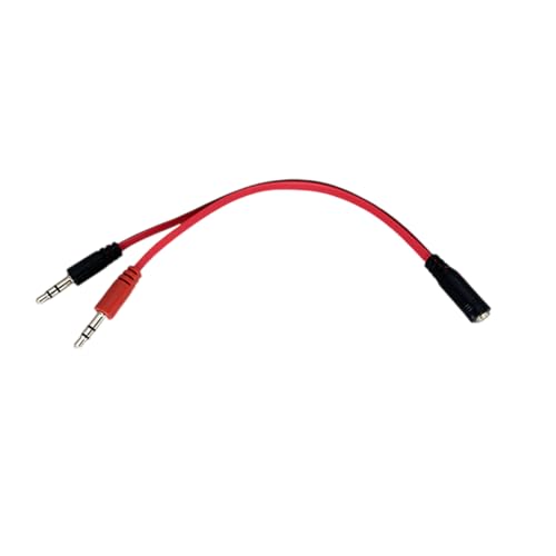 carotoe 3,5-mm-Headset-Mikrofonadapterkabel, 20 cm, flaches Kabel, verbessert die Auditivität auf mehreren Geräten carotoe 3,5-mm-Headset-Mikrofonadapterkabel, 20 cm, flaches Kabel, verbessert die Auditivität auf mehreren Geräten von carotoe