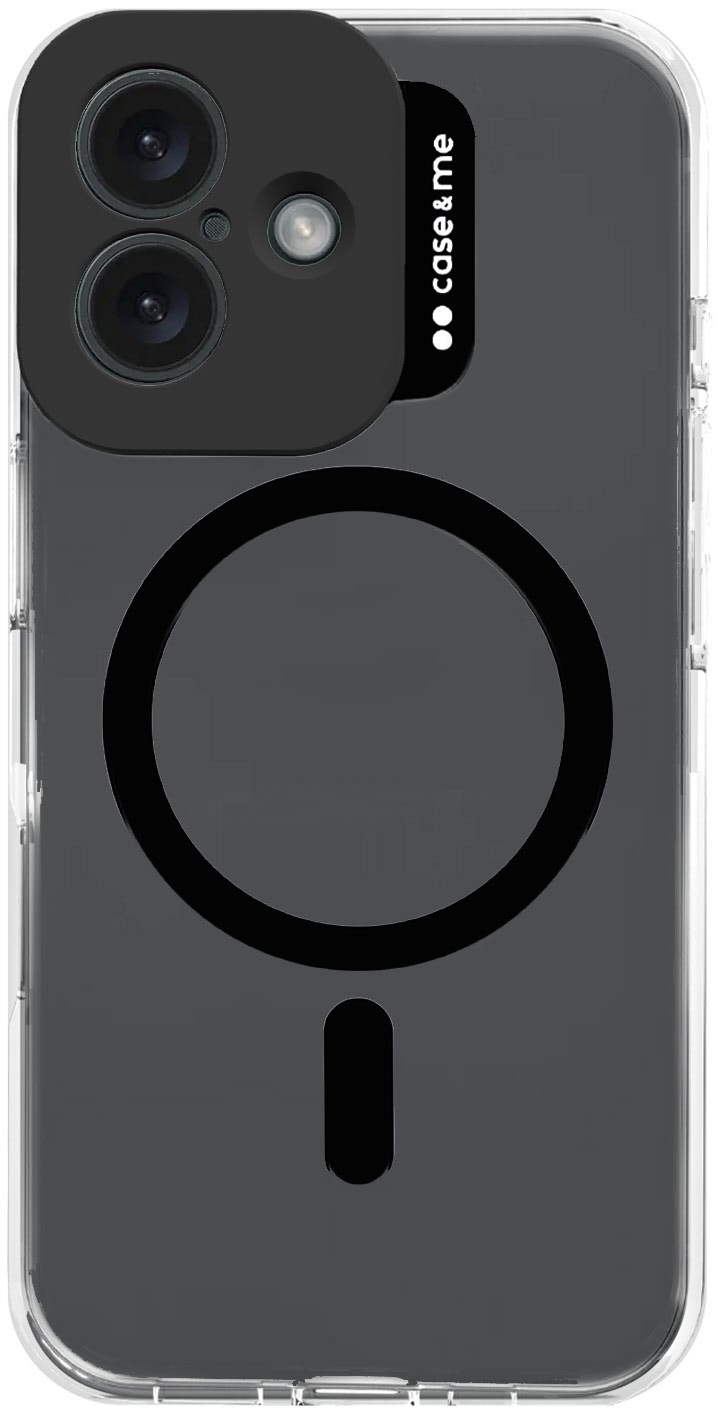 Transparent Cover für iPhone 16 schwarz Transparent Cover für iPhone 16 schwarz von case&me