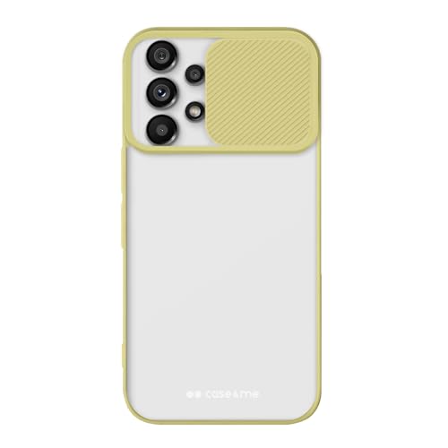 case&me Samsung Galaxy A53 Kameraschutz, transparent, vollständiger Schutz, Abnehmbarer Kameraschutz, Gelb von case&me