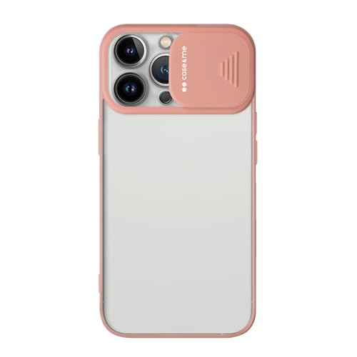 case&me iPhone 12 Pro Kameraschutz, transparent, vollständiger Schutz, Abnehmbarer Kameraschutz, Lachsrosa von case&me