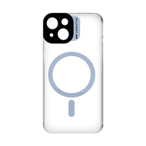 case&me iPhone 15 MagSafe-Modul Transparent Hülle MagSafe Kompatibel Kameraschutz Pink von case&me